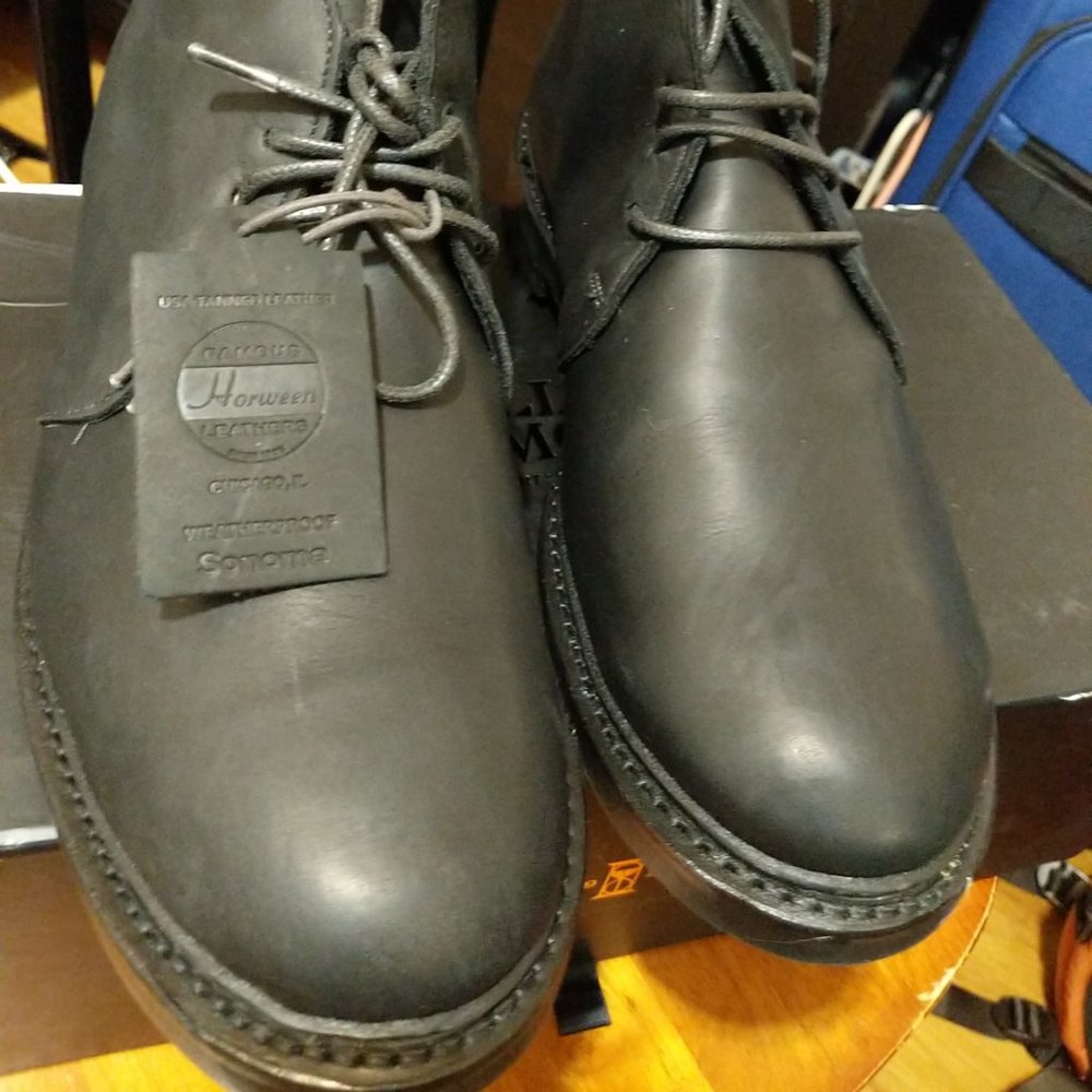 New Allen Edmonds Surrey Boot Black Horween 10D